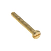 M3x0.5 Pan Head Machine Screw Slotted Drive Brass M3x0.5 Pan Head Machine Screw Slotted Drive Brass