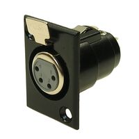 4 Position Circular Connector Receptacle, Female Sockets Solder Cup 4 Position Circular Connector Receptacle, Female Sockets Solder Cup