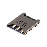 6 针位卡连接器 NANO SIM 表面贴装,直角 镀金 6 针位卡连接器 NANO SIM 表面贴装,直角 镀金