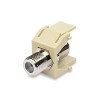 Insert F-Type Jack, Female Socket To F-Type Jack, Female Socket White Insert F-Type Jack, Female Socket To F-Type Jack, Female Socket White