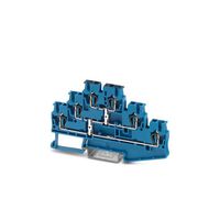 Terminal Block Connector 6 Position Feed Through Blue 12-28 AWG Terminal Block Connector 6 Position Feed Through Blue 12-28 AWG