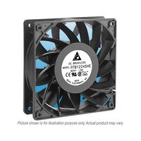 Fan Tubeaxial 12VDC Square - 120mm L x 120mm H Ball 126.9 CFM (3.55m³/min) 2 Wire Leads Fan Tubeaxial 12VDC Square - 120mm L x 120mm H Ball 126.9 CFM (3.55m³/min) 2 Wire Leads