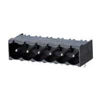 5 Position Terminal Block Header, Male Pins, Shrouded (4 Side) 0.197" (5.00mm) 90°, Right Angle Through Hole 5 Position Terminal Block Header, Male Pins, Shrouded (4 Side) 0.197" (5.00mm) 90°, Right Angle Through Hole
