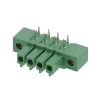 4 Position Terminal Block Header, Female Sockets 0.150" (3.81mm) 90°, Right Angle Through Hole 4 Position Terminal Block Header, Female Sockets 0.150" (3.81mm) 90°, Right Angle Through Hole