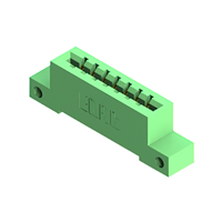 7 Position Female Connector Non Specified - Single Edge Gold 0.156" (3.96mm) Green 7 Position Female Connector Non Specified - Single Edge Gold 0.156" (3.96mm) Green