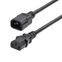 1.00' (304.8mm) Power Cord Black IEC 320-C14 To IEC 320-C13 SJT 1.00' (304.8mm) Power Cord Black IEC 320-C14 To IEC 320-C13 SJT