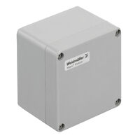 Enclosure Fiberglass/Polyester Gray Cover Included 4.803" L x 3.543" W (122.00mm x 90.00mm) X 4.724" (120.00mm) Enclosure Fiberglass/Polyester Gray Cover Included 4.803" L x 3.543" W (122.00mm x 90.00mm) X 4.724" (120.00mm)