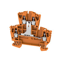 Terminal Block Connector 4 Position Feed Through Orange 12-22 AWG Terminal Block Connector 4 Position Feed Through Orange 12-22 AWG