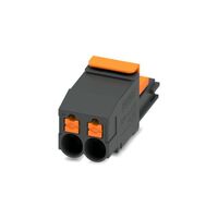 2 Position Terminal Block Plug, Female Sockets 0.250" (6.35mm) 180° Free Hanging (In-Line) 2 Position Terminal Block Plug, Female Sockets 0.250" (6.35mm) 180° Free Hanging (In-Line)