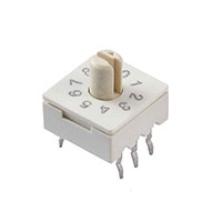 Dip Switch BCD 10 Position Through Hole Rotary with Shaft Actuator 100mA 50VDC Dip Switch BCD 10 Position Through Hole Rotary with Shaft Actuator 100mA 50VDC