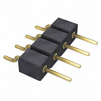 Connector Header Surface Mount, Right Angle 4 position 0.100" (2.54mm) Connector Header Surface Mount, Right Angle 4 position 0.100" (2.54mm)