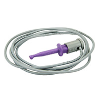 39.4" (1000.00mm) 迷你型鉤 至 引線 測試引線 33 VAC、70 VDC 1 條灰色纜線、紫色夾子 39.4" (1000.00mm) 迷你型鉤 至 引線 測試引線 33 VAC、70 VDC 1 條灰色纜線、紫色夾子