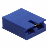 2 (1 x 2) Position Shunt Connector Blue Open Top 0.100" (2.54mm) Gold 2 (1 x 2) Position Shunt Connector Blue Open Top 0.100" (2.54mm) Gold