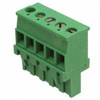 5 Position Terminal Block Plug, Female Sockets 0.200" (5.08mm) 90° Free Hanging (In-Line) 5 Position Terminal Block Plug, Female Sockets 0.200" (5.08mm) 90° Free Hanging (In-Line)