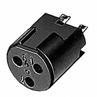 3 Position Circular Connector Insert, Female Sockets Solder Cup 3 Position Circular Connector Insert, Female Sockets Solder Cup