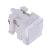 Configureerbare schakelaarcomponenten - Behuizing Drukknop, vierkant Verlicht - wit Configureerbare schakelaarcomponenten - Behuizing Drukknop, vierkant Verlicht - wit