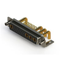 36 (32 + 4 Power) Position D-Sub, Combo Receptacle, Female Sockets Connector 36 (32 + 4 Power) Position D-Sub, Combo Receptacle, Female Sockets Connector