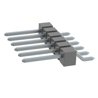 Steckverbinder, Steckleiste Oberflächenmontage, rechtwinklig 6 positionen 0,100" (2,54mm) Steckverbinder, Steckleiste Oberflächenmontage, rechtwinklig 6 positionen 0,100" (2,54mm)