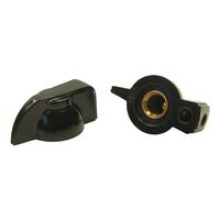 Smooth Knob 1/4" Shaft with Line on Top Black Smooth Knob 1/4" Shaft with Line on Top Black