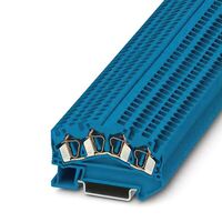 Terminal Block Connector 4 Position Feed Through Blue 10-28 AWG Terminal Block Connector 4 Position Feed Through Blue 10-28 AWG