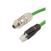 Cable Assembly Circular 04 pos Male to RJ45, 8p4c 16.40' (5.00m) Cable Assembly Circular 04 pos Male to RJ45, 8p4c 16.40' (5.00m)