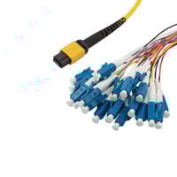 Cable Fiber Optic MPO To LC (24) 9/125 16.4' (5.0m) Cable Fiber Optic MPO To LC (24) 9/125 16.4' (5.0m)