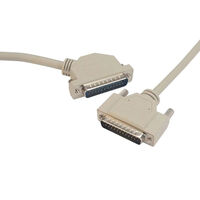 D-Sub Cable Assembly DB25 Gray 15.00' (4.57m) Plug, Male Pins, Right Angle to Plug, Male Pins Shielded D-Sub Cable Assembly DB25 Gray 15.00' (4.57m) Plug, Male Pins, Right Angle to Plug, Male Pins Shielded