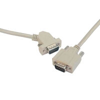 D-Sub Cable Assembly DB9 Gray 5.00' (1.52m) Plug, Male Pins, Right Angle to Plug, Male Pins Shielded D-Sub Cable Assembly DB9 Gray 5.00' (1.52m) Plug, Male Pins, Right Angle to Plug, Male Pins Shielded