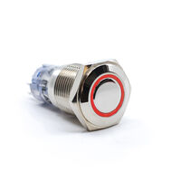 按钮开关 DPDT 防破坏,发光 前面板安装 按钮开关 DPDT 防破坏,发光 前面板安装