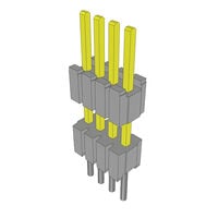 4 Positionen, Steckleiste, Abstandshalter, Steckverbinder 0,050" (1,27mm) Gold Durchkontaktierung 4 Positionen, Steckleiste, Abstandshalter, Steckverbinder 0,050" (1,27mm) Gold Durchkontaktierung