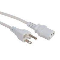 7.05' (2.15m) Power Cord White NEMA 5-15P To IEC 320-C13 SVT 7.05' (2.15m) Power Cord White NEMA 5-15P To IEC 320-C13 SVT