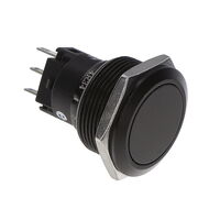 Drukknopschakelaars SPDT Standard Paneelmontage, voorkant Drukknopschakelaars SPDT Standard Paneelmontage, voorkant