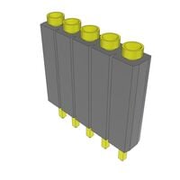 5 Position Elevated Socket Connector 0.100" (2.54mm) Through Hole Gold 5 Position Elevated Socket Connector 0.100" (2.54mm) Through Hole Gold
