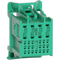 27 (19 + 8 Power) Rectangular Connectors - Housings Receptacle Green 27 (19 + 8 Power) Rectangular Connectors - Housings Receptacle Green