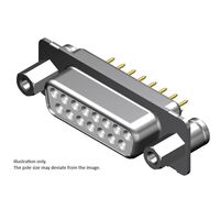 25 Position D-Sub Receptacle, Female Sockets and Male Pins Connector 25 Position D-Sub Receptacle, Female Sockets and Male Pins Connector