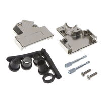 15 Position Two Piece Backshell Connector Silver 45° Unshielded 15 Position Two Piece Backshell Connector Silver 45° Unshielded