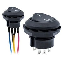 Rocker Switch SPST 10A (AC) 125 V Panel Mount, Threaded Body with Nut Rocker Switch SPST 10A (AC) 125 V Panel Mount, Threaded Body with Nut