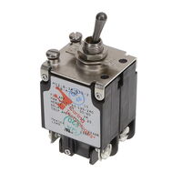 Circuit Breaker Magnetic (Hydraulic Delay) 15A 240 V AC 65 V DC Toggle Panel Mount Circuit Breaker Magnetic (Hydraulic Delay) 15A 240 V AC 65 V DC Toggle Panel Mount