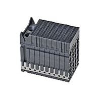 210 Connector Receptacle, Female Sockets Through Hole Black Impact, Guide Left 210 Connector Receptacle, Female Sockets Through Hole Black Impact, Guide Left