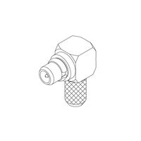 MMCX Connecteur Fiche, broche mâle 50ohms Suspension libre, angle droit Sertissage MMCX Connecteur Fiche, broche mâle 50ohms Suspension libre, angle droit Sertissage