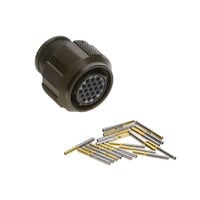 19 Position Circular Connector Plug, Female Sockets Crimp 19 Position Circular Connector Plug, Female Sockets Crimp