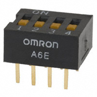Dip Switch SPST 4 Position Through Hole Slide (Standard) Actuator 25mA 24VDC Dip Switch SPST 4 Position Through Hole Slide (Standard) Actuator 25mA 24VDC