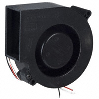Fan Blower 24VDC Rectangular/Rounded - 97mm L x 93.5mm H Ball 28.6 CFM (0.801m³/min) 3 Wire Leads Fan Blower 24VDC Rectangular/Rounded - 97mm L x 93.5mm H Ball 28.6 CFM (0.801m³/min) 3 Wire Leads