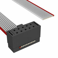 10 矩形电缆组件 插口至线缆 0.500'(152.40mm,6.00") 10 矩形电缆组件 插口至线缆 0.500'(152.40mm,6.00")