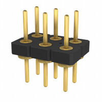 针座连接器 通孔 6 位置 0.100"(2.54mm) 针座连接器 通孔 6 位置 0.100"(2.54mm)