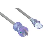 3.00' (914.4mm) Power Cord Gray NEMA 5-15P To IEC 320-C13 SJT 3.00' (914.4mm) Power Cord Gray NEMA 5-15P To IEC 320-C13 SJT