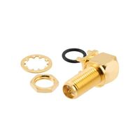 RP-SMA Connector Jack, Male Pin 50 Ohms Panel Mount, Through Hole, Right Angle Solder RP-SMA Connector Jack, Male Pin 50 Ohms Panel Mount, Through Hole, Right Angle Solder