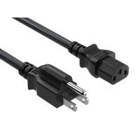 25.00' (7.62m) Power Cord Black NEMA 5-15P To IEC 320-C13 SJT 25.00' (7.62m) Power Cord Black NEMA 5-15P To IEC 320-C13 SJT