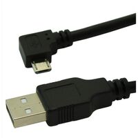 USB 2.0 Cable A Male to Micro B Male, Right Angle 3.00' (914.4mm) Shielded USB 2.0 Cable A Male to Micro B Male, Right Angle 3.00' (914.4mm) Shielded