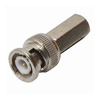 BNC Connector Plug, Male Pin 50 Ohms Free Hanging (In-Line) Push On BNC Connector Plug, Male Pin 50 Ohms Free Hanging (In-Line) Push On